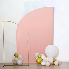 8x5 feet Matte Fitted Spandex Half Moon Wedding Arch Backdrop STAND COVER Party