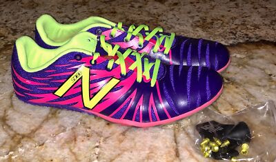 NEW BALANCE SD100 Sprint Purple Pink Lime Track Spikes Shoes NEW Womens Sz 10