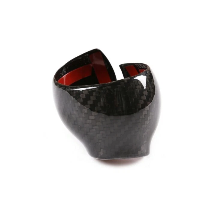 Cubierta de perilla de cambio de marchas de fibra de carbono real apta para Audi A3 S3 2010-2013 Foto 2 de 4