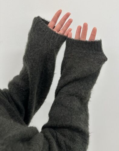 American Vintage Knit Oversized Light Weight Sweater Wool Alpaca Blend Size M/L - Picture 9 of 11