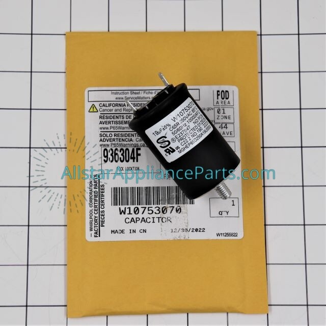 Whirlpool Dishwasher Capacitor W11662065 | eBay