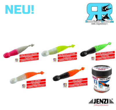 Forellenköder Trout Worm Gummiköder 6cm gerippt Aroma Bait Forelle Barsch NEU!