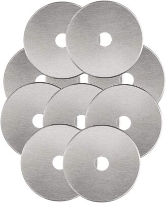 Rotary Cutter Blades 45Mm 10 Pack by KISSWILL, Fits Fiskars, Olfa, Martelli, Dre