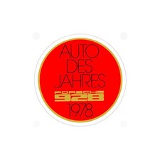 78-95 Porsche 928 "Euro Car Winner" Auto Des Jahres 1978 Decal Sticker 100mm