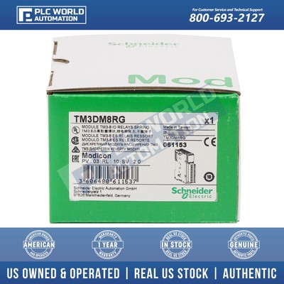 Schneider Electric TM3DM8RG TM3-8 Discrete I/O Module, 8 I/O, 24V DC, Brand New