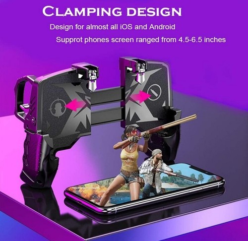 PUBG Mobile pulsanti in metallo toccano costantemente Gamepad per telefoni 4,7-6,5" - Foto 4 di 5