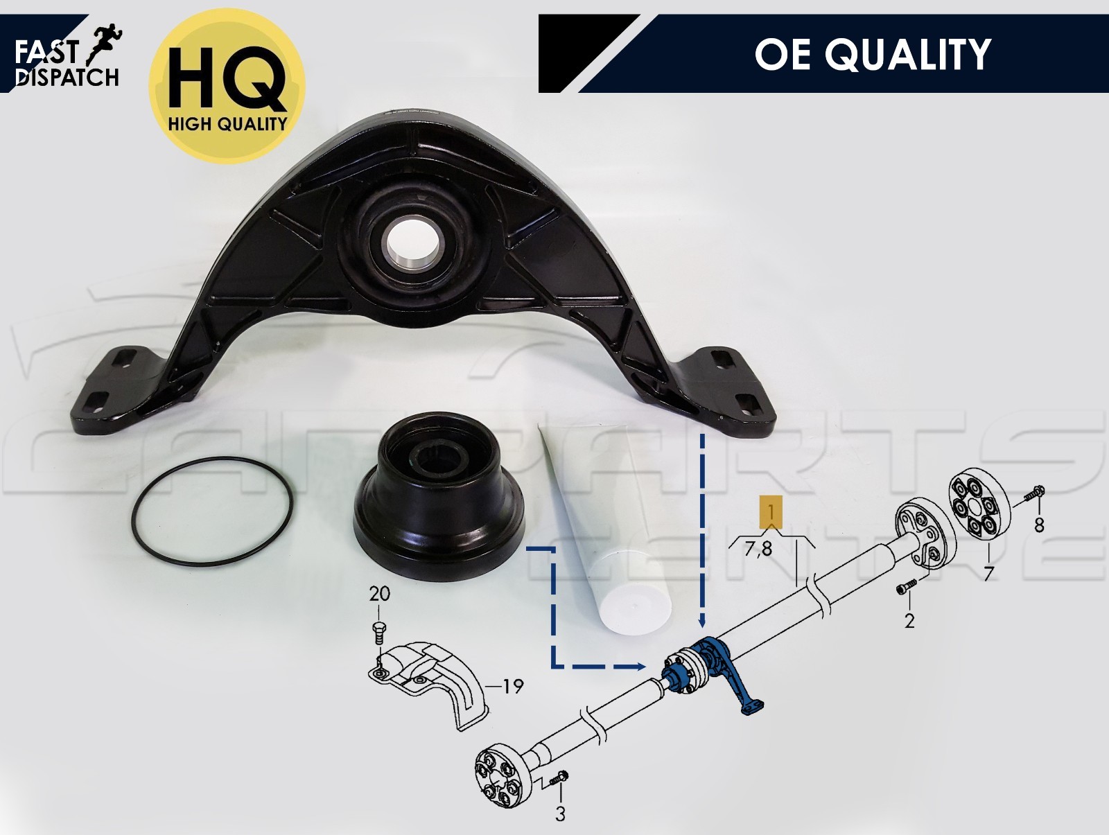 FOR VW TIGUAN Q3 PROPSHAFT CENTRE BEARING MOUNTING BRACKET MOUNT PROP