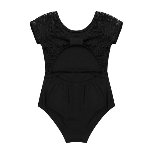 UK Girls Stretchy Ballet Dance Leotard Gymnastics Tight Fit Biketard Unitards - Picture 36 of 51