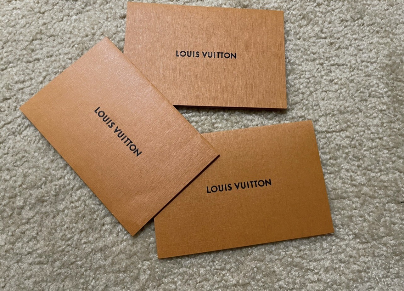 Authentic Louis Vuitton 3 Each Lv Orange Envelope Paper Receipt Gift Card  Holder | Ebay