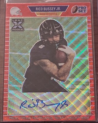 RICO BUSSEY JR 2021 LEAF PRO SET METAL PA-RBJ RED WAVE AUTO ROOKIE /75 RC HAWAII