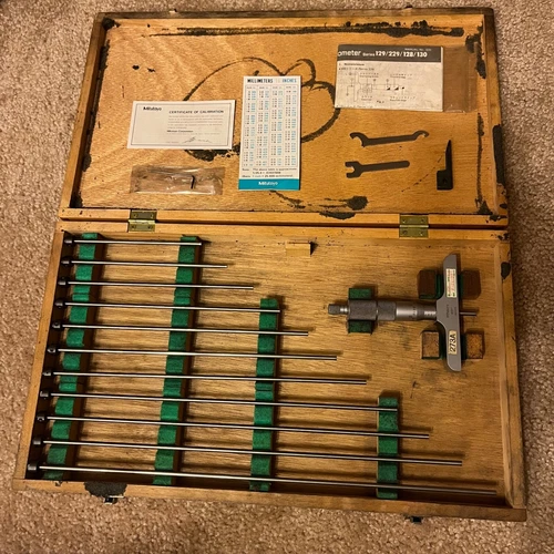 Mitutoyo Micrometer Calibration 13 pc Set 0.001mm in Box 128/129/130/229 1030
