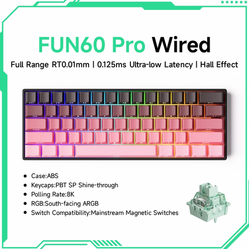 Akko MonsGeek FUN60 PRO/MAX Magnetic Gaming Keyboard 0.01mm RT 60% Layout - Picture 16 of 30