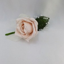 10 Rose Buttonholes with Pearls and Diamante, Groom, Wedding Guests, Corsage