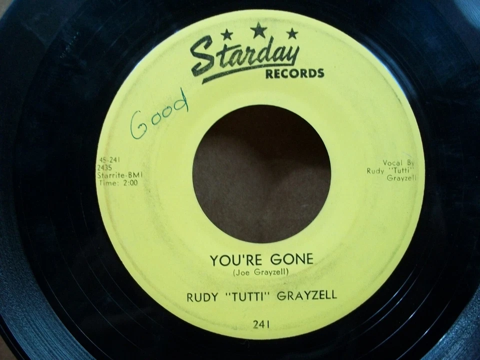 Rudy "Tutti" Grayzell - Duck Tail/You're Gone (45 RPM, 1956, Starday) - Image 4 of 4