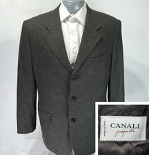 Canali Proposta Men Sport Coat 44R (Slim) Brown Wool Cashmere Blazer Jacket 54eu