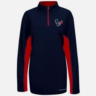 Houston Texans 1/4 Zip Defending Zone Synthetic Jacket 2XL Cool Base Navy NFL