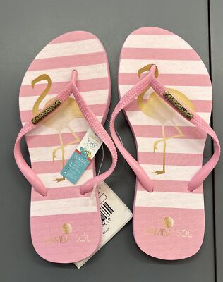 Samba Sol Women's Fashion Collection Flip Flops - Flamingo