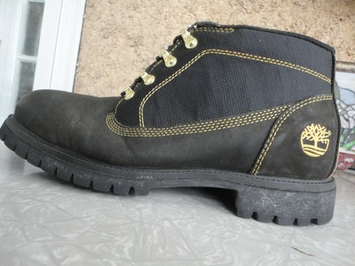 timberland black leather waterproof work boots