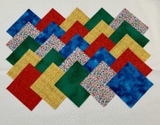 50 4 Colorful Garden Flowers Floral Precut Fabric Quilt Squares Quilting Kit