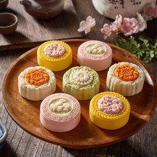 6pc Mid Autumn Moon Cake China-Chic Tea Flavo...