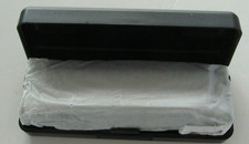 NIP Swan Harmonica Black Plastic Silvertone Metal w Original Snap Case 10 hole