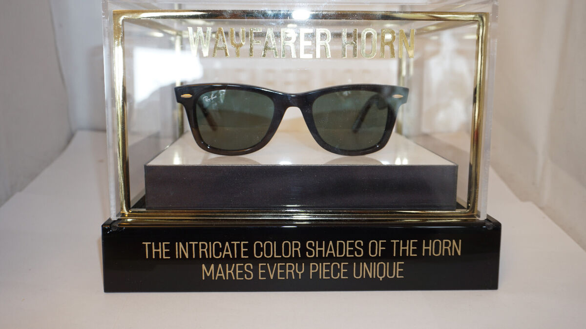 RAY BAN Sunglasses New WAYFARER Buffalo Horn RB2140CO 921471 RAY BAN Sunglasses New WAYFARER Buffalo Horn RB2140CO 921471