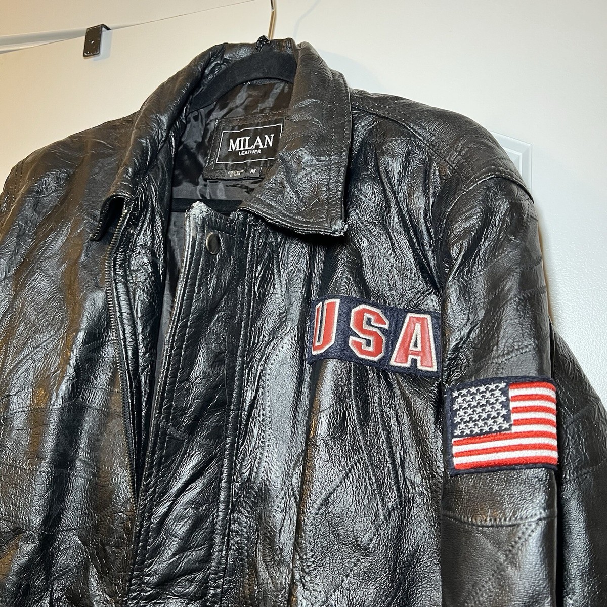 ジャケット・アウター 90s vintage MILAN LEATHER tracker jacket 90s vintage MILAN LEATHER tracker jacket