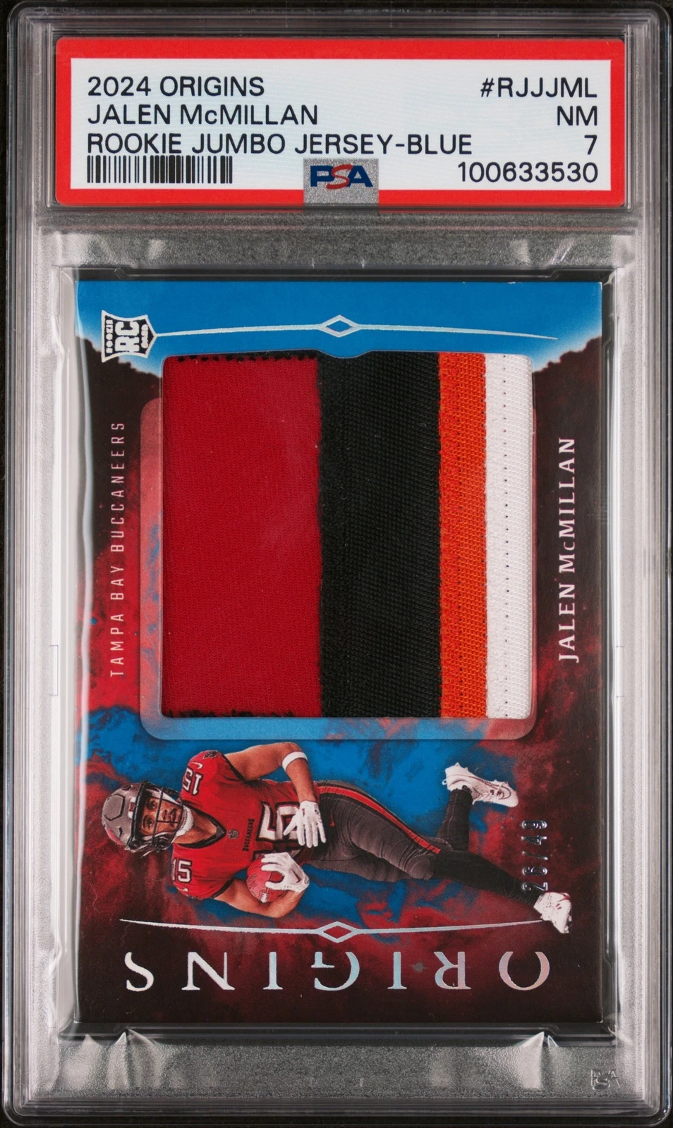 Jalen McMillan Panini Origins Rookie Jumbo Jersey #RJJJML Blue