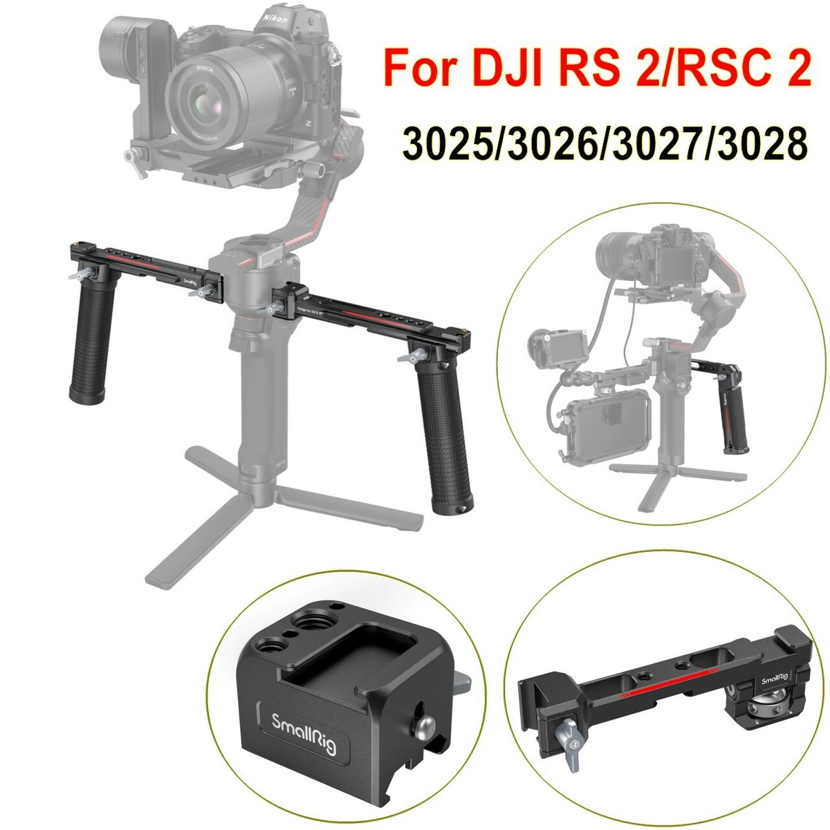 SmallRig Handle Dual Handgrip for DJI RS 3 Pro /RS 3 / RS 2 /RSC 2