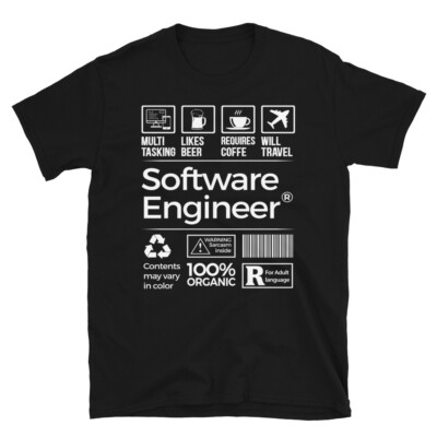 Geeky IT Computer Nerd SOFTWARE ENGINEER T-Shirt  