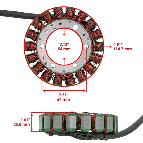 Stator And Gasket for Suzuki LT-A500F LTA500F Vinson 500 4X4 Auto 2002-2007 - Picture 2 of 7