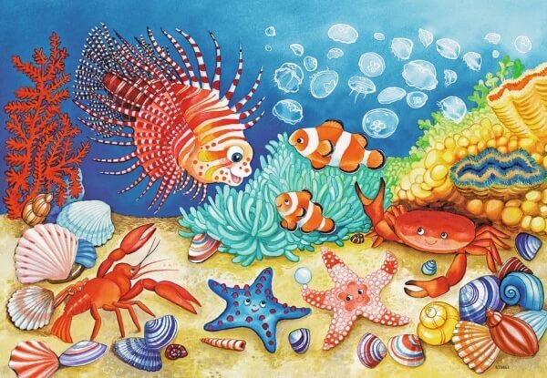 Thumbnail - Ravensburger 07625 Puzzle: Auf Dem Meeresgrund, 2x12 Teile