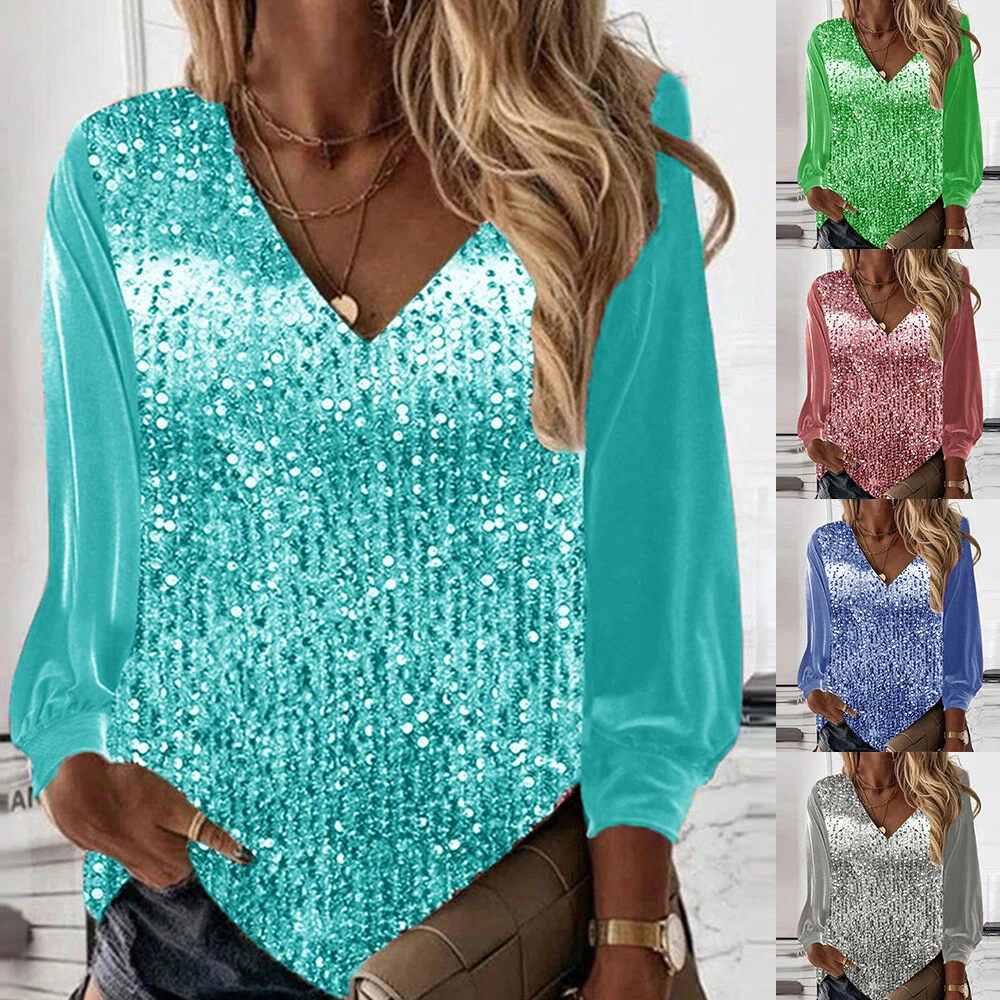 Long sequin clearance tops