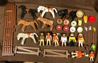 Lot of Vintage Geobra Playmobile Western Indians and Accessories