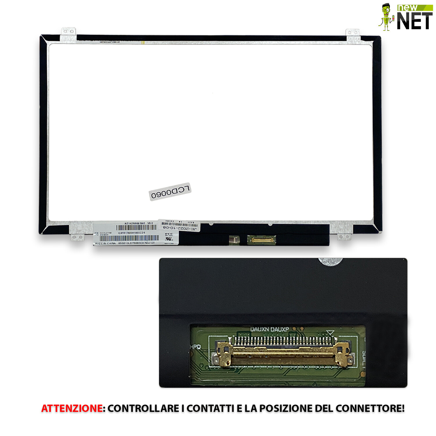 Display 14,0 compatibile con HP 1HE71EA W0D65US Y2S80PP [30pin 1366x768