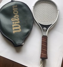 Vintage Add-In Metal Racquetball Racket, Model 1252, Leather Wrap Grip W/Cover