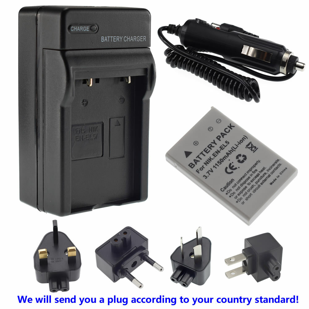 EN-EL5 Replacement Battery Charger for Nikon Coolpix P530 P520