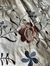 RLF Curtain Scalloped Valance Home Floral Tapestry Embroidered USA MADE