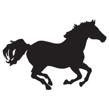 Horse Mustang Running - Vinyl Decal Sticker - Multiple Color  Sizes - ebn382