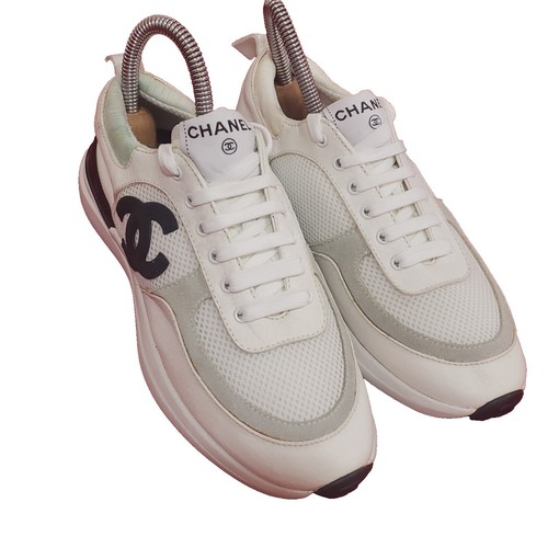 CHANEL COCO Mark Sneakers Shoes #36 G39978B15923 leather White