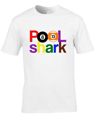Pool Hai Herren T-Shirt Pub Club Team cooles Geschenk Queue Sport Snooker Spieler Hustler