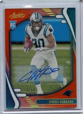  2021 Absolute Signature Rookies Spectrum Orange #134 Chuba Hubbard 54/60