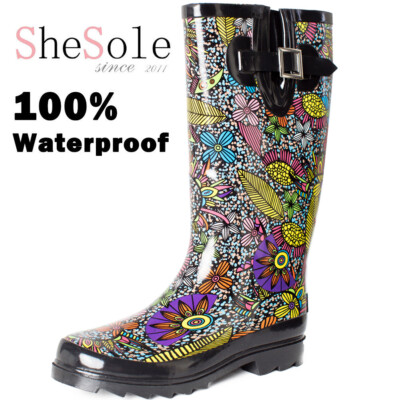printed gumboots