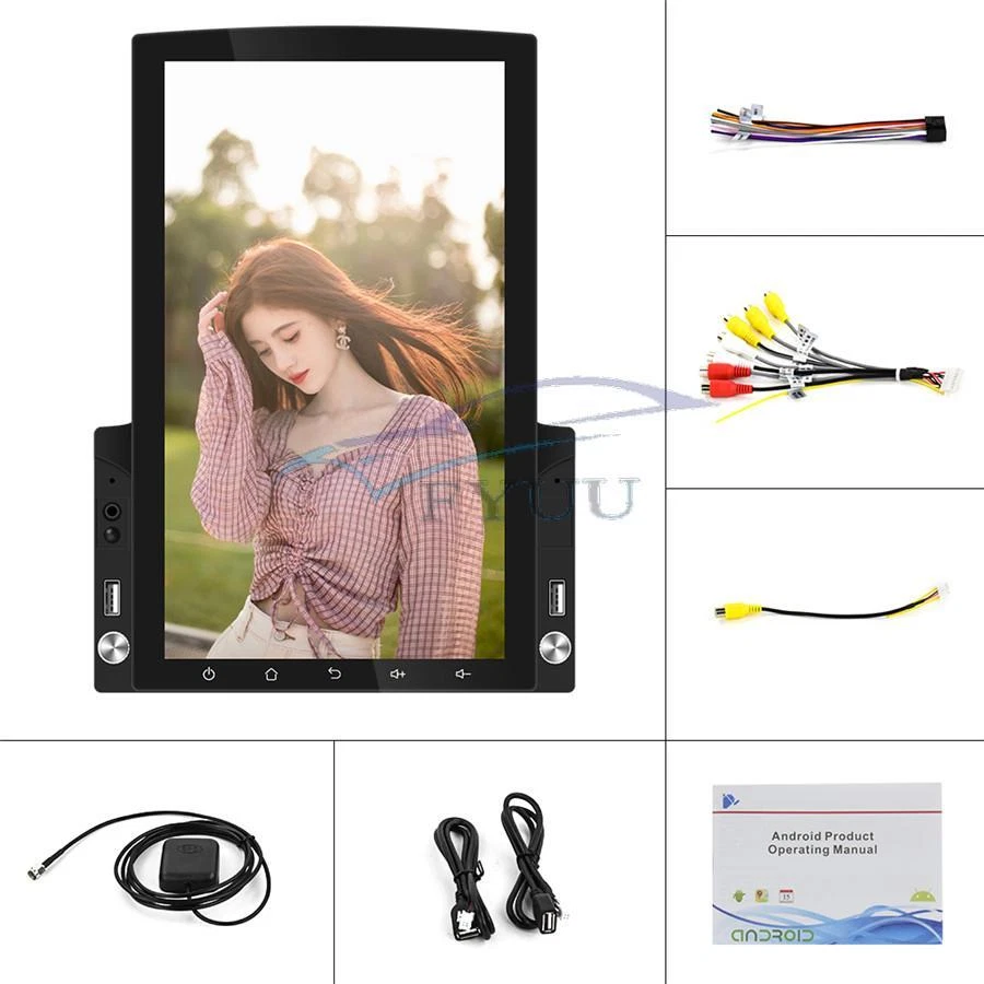 9.7'' Vertical Screen HD 2.5D Glass Android10.0 1GB+16GB Car MP5 Player GPS WIFI - Image 2 of 4