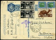 Eritrea Italy East Africa 1936 Military air mail to Bellaria Italy