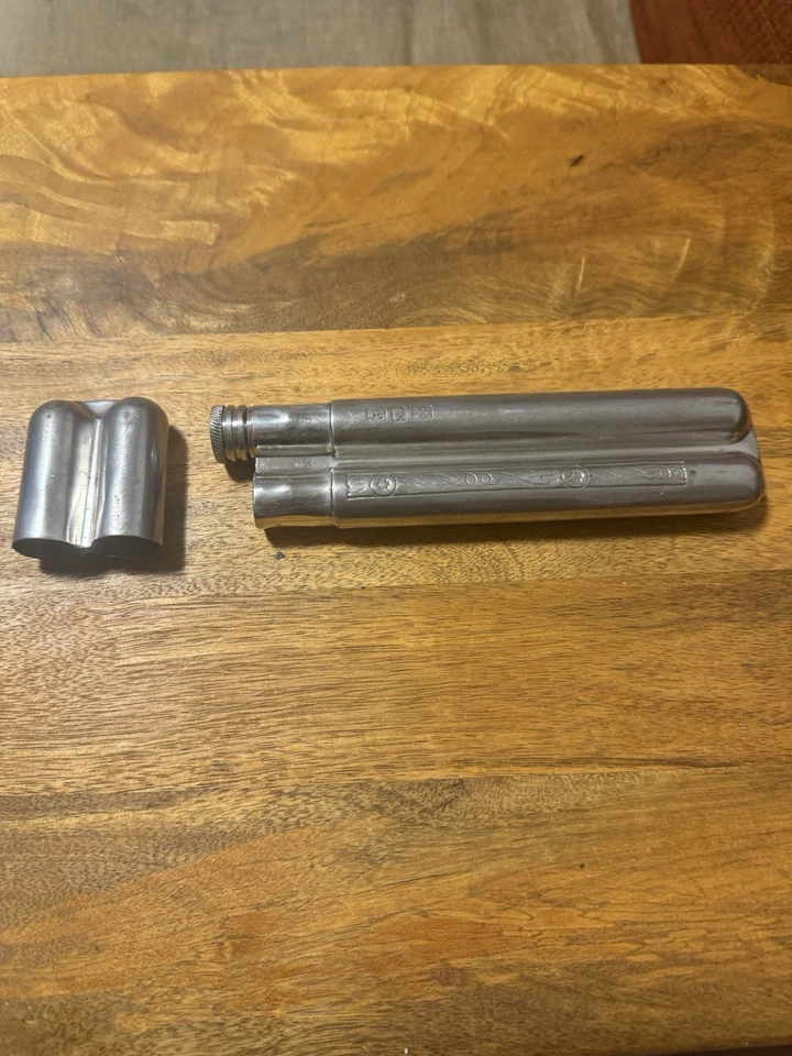 Sterling Silver Cigar/Tube Flask Sheffield Hallmark (weight 200g)  - Image 3 of 4