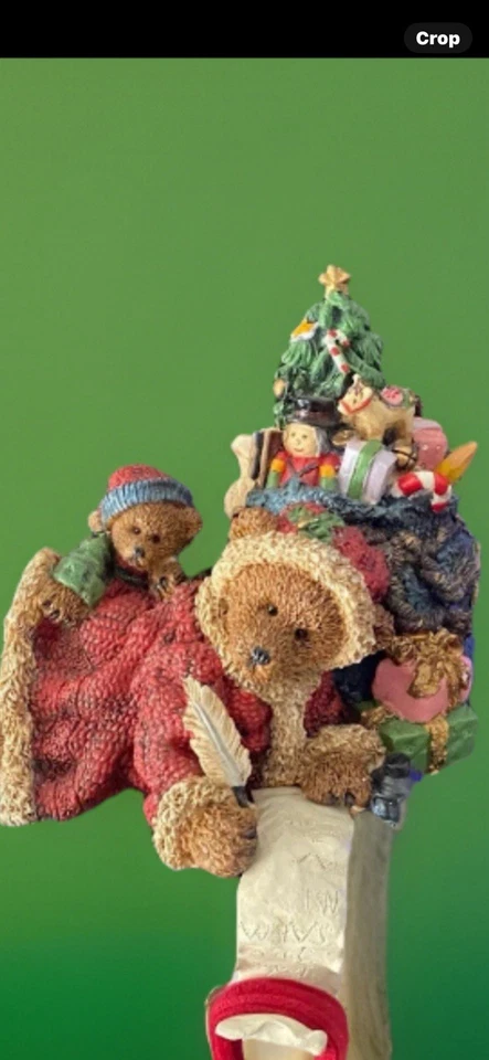 Grandeur Noel Christmas Collectible Bear (Sitting) Stocking Holder - Image 4 of 4