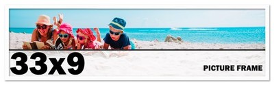 33x9 Frame White Wood Picture Photo Frame with UV Acrylic and Acid Free Backing