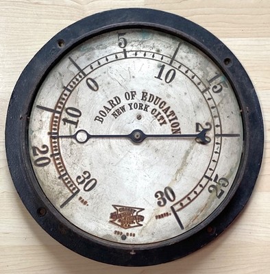 Antique NYC New York City Board of Education Crosby Steam Gauge Boston Boiler