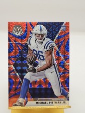 2020 Panini Mosaic #214 Michael Pittman Jr. Prizm Reactive Blue Rookie Card . rookie card picture